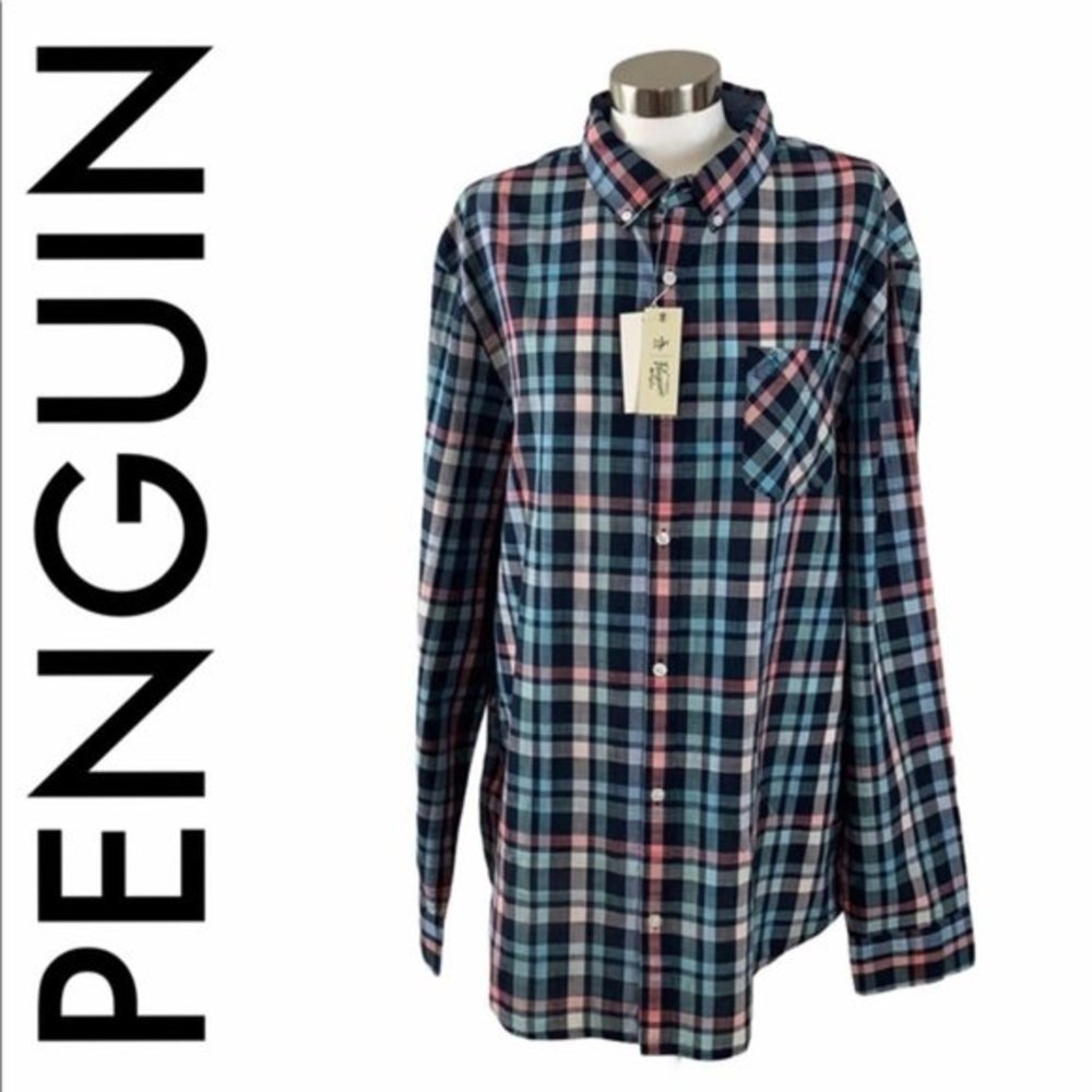 PENGUIN NWT MEN’S PLAID LIGHTWEIGHT SHIRT SIZE XXL